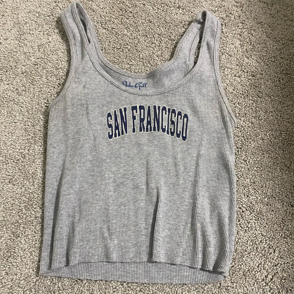 Brandy Melville Gray San Francisco Tank Top